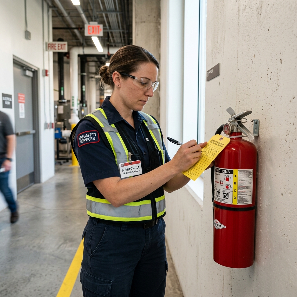Manual paper tag logging fire extinguisher safety inspections - Simply Connected Systems