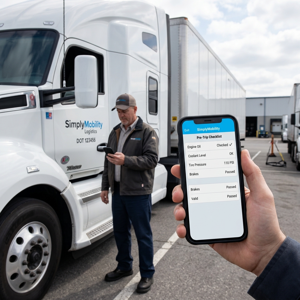 Digital vehicle and fleet inspections on Simply Mobility mobile client - Simply Connected Systems